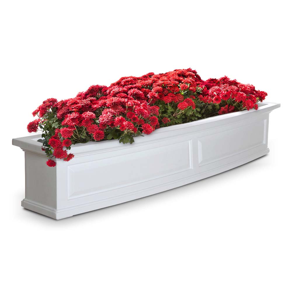 nantucket self watering window planter Mayne Nantucket 5-ft. Window Box, White