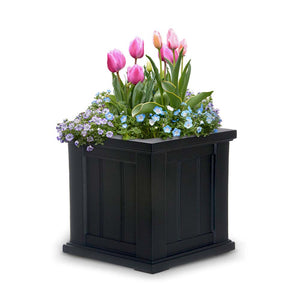 Cape Cod 14in Square Planter - Black