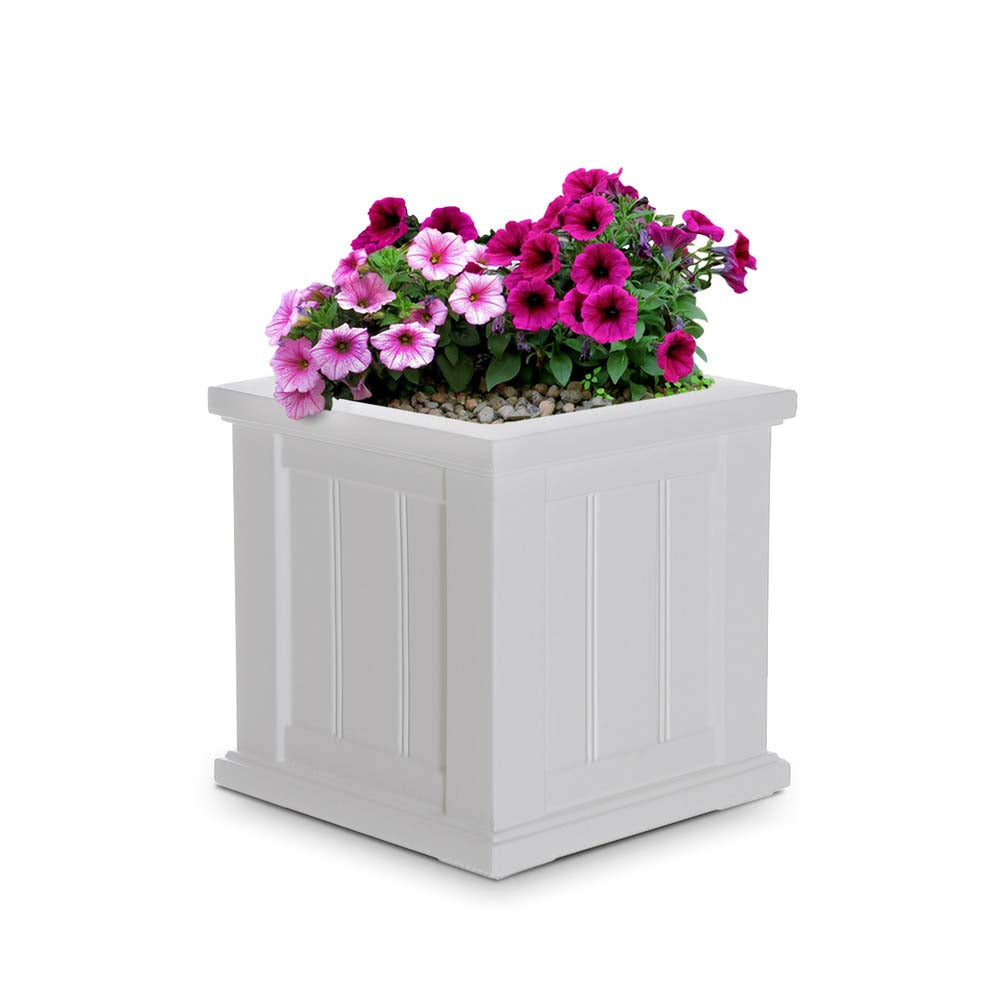 14in plant pot Mayne Cape Cod 14" x 14" Patio Planter White