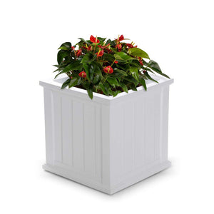 Cape Cod 20in Square Planter - White