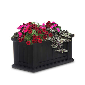 Cape Cod 24in x 11in Rectangle Planter - Black