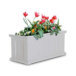 Cape Cod 24in x 11in Rectangle Planter - White