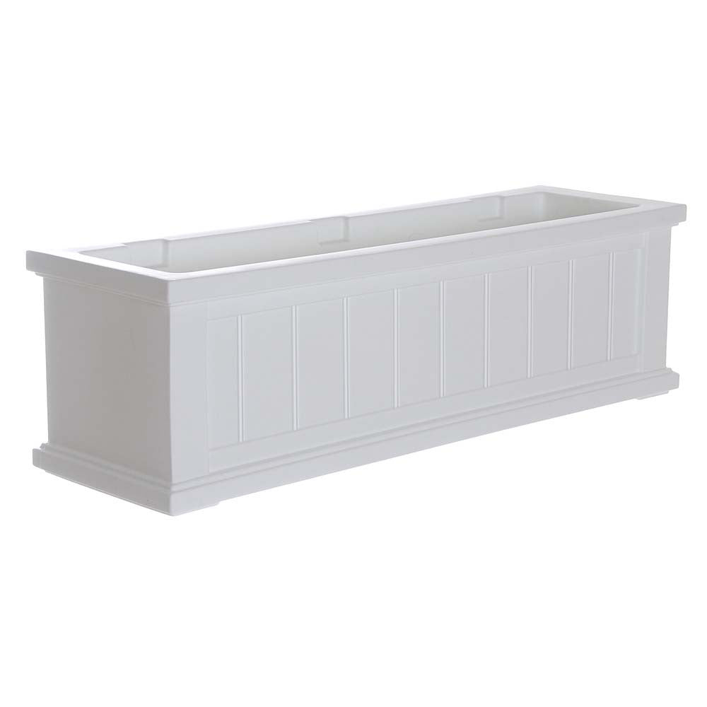 window box plastic planters Mayne 3-Foot Cape Cod Window Box in Black