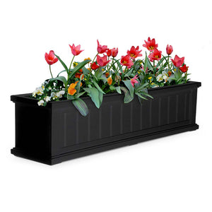 Cape Cod 4ft Window Box - Black