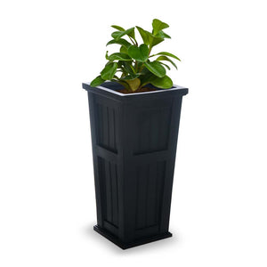 Cape Cod 32in Tall Planter - Black