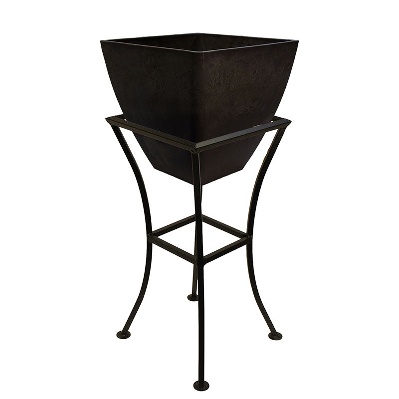 12 inch indoor planter with stand RTS Home Accents 12" Square Planter
