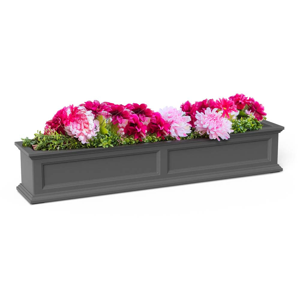Mayne 5 ft. Fairfield Window Box, Graphite Gray