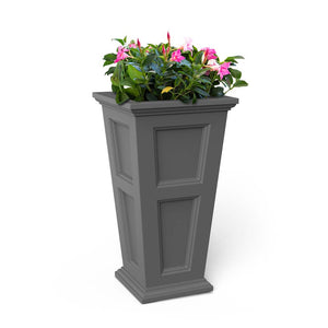 Fairfield 28in Tall Planter - Graphite Grey