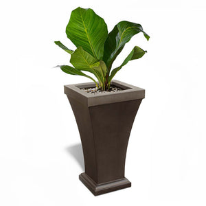 Bordeaux 28in Tall Planter - Espresso