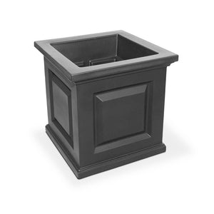 Nantucket 16in Square Planter - Black