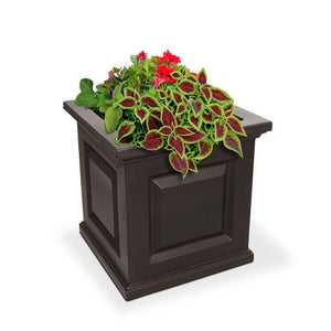 Nantucket 16in Square Planter - Espresso