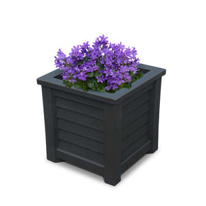 Lakeland 16in Square Planter - Black