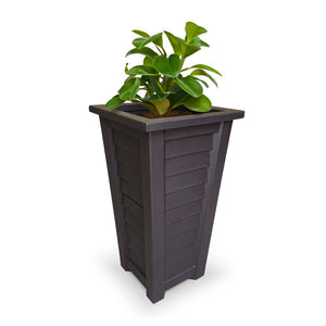 Lakeland 28in Tall Planter - Espresso