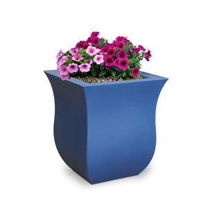 Valencia 16in Square Planter - Neptune Blue