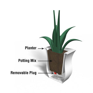 Valencia 16in Square Planter diagram
