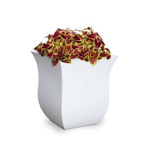 Valencia 16in Square Planter - White