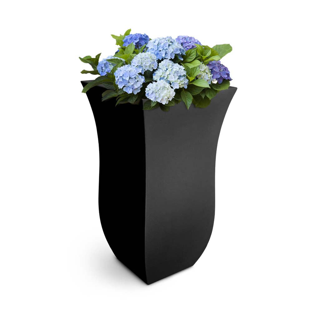 insulated plant pots Mayne Valencia 30 in. Tall Planter Black