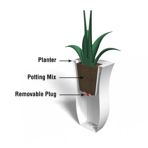 Valencia 30in Tall Planter diagram