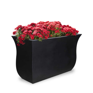 Valencia 36in x 16in Rectangle Planter - Black