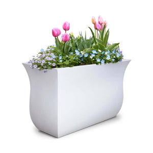 Valencia 36in x 16in Rectangle Planter - White