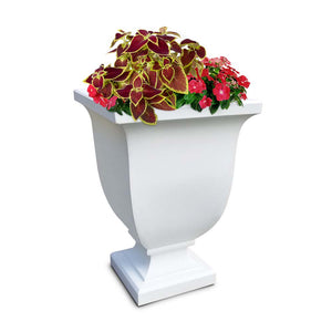 Augusta 26in Tall Planter - White