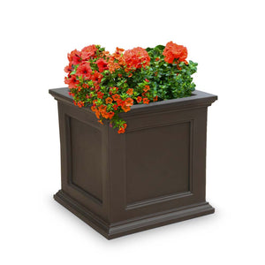 Fairfield 28in Square Planter - Espresso