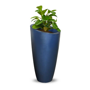 Modesto 32" Tall Planter - Neptune Blue