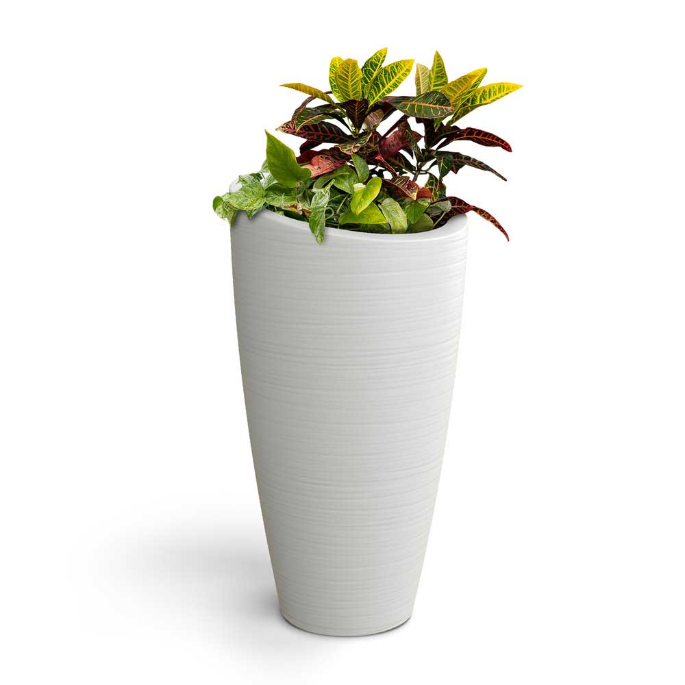 Mayne 32 in. Modesto Tall Planter, White