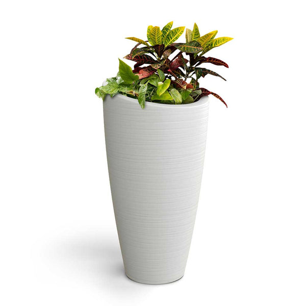 tall white indoor planter Modesto 32" Tall Planter | Self Watering Planter