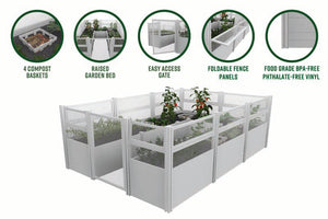 Classic 8x12 Keyhole Composting Garden Diagram