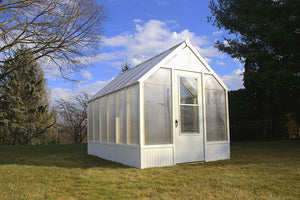 8 x 12 Amish Crafted Greenhouse in Backyard