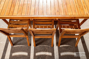 Casares Teak Dining Chair at dinning table