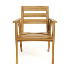 Casares Teak Dining Chair with Armrest