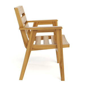 Casares Teak Dining Chair with Armrest