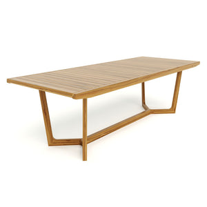 Casares Teak Dining Table with Slatted Top