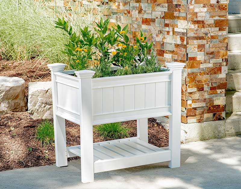 vinyl trellis planter Cambridge Raised Planter