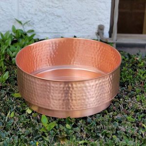 Cylinder Basin in Hammered Copper