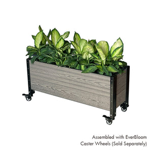 Footed Trough Planter with Caster Wheels