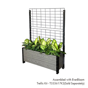 Footed Trough Planter With Trellis