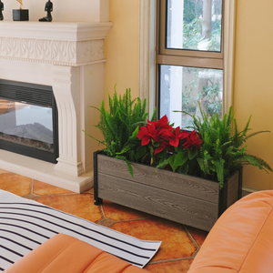 Footed Trough Planter Inside