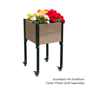 Elevated Corner Planter with Caster wheels