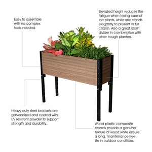 Elevated Trough Planter Description