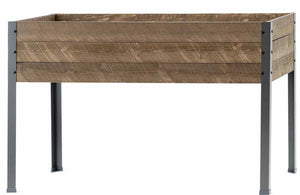 Elevated Spruce Planter (21" x 47" x 30") in brown empty