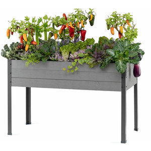 Elevated Spruce Planter (21" x 47" x 30") in gray
