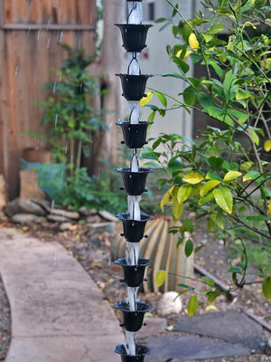 Flower Cups Rain Chain