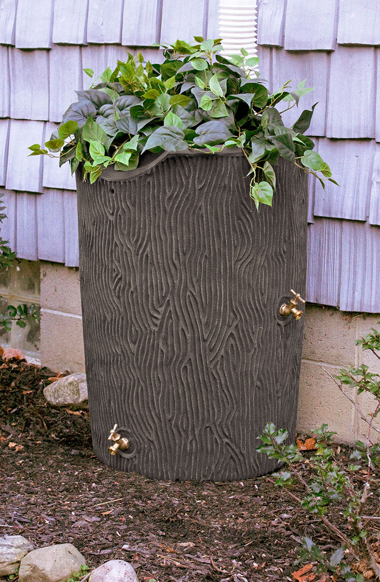 Small Rainsaver Impressions Bark 50 Gallon Rain Saver | Rain Barrel – Free Shipping