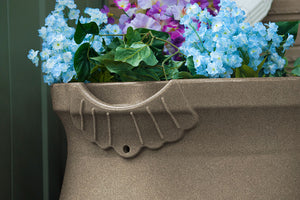 Rain Wizard Urn 50 Gallon flowers