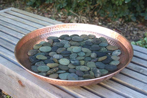 Hand Hammered Copper Dish with decorative stones