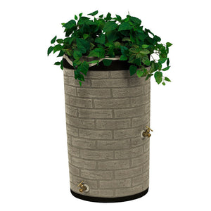 Impressions Downton 50 Gallon Rain Saver with Darkened Ribs Sandstone