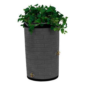 Impressions Downton 50 Gallon Rain Saver with Darkened Ribs Slate